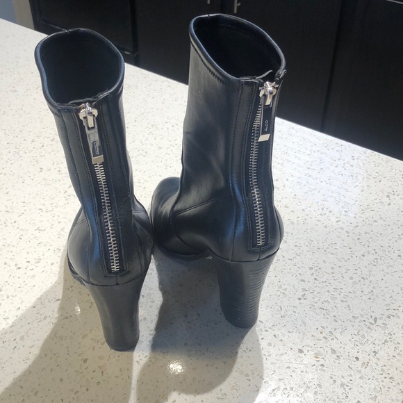 ALDO | Black Leather ankle boots - Picture 3 of 7